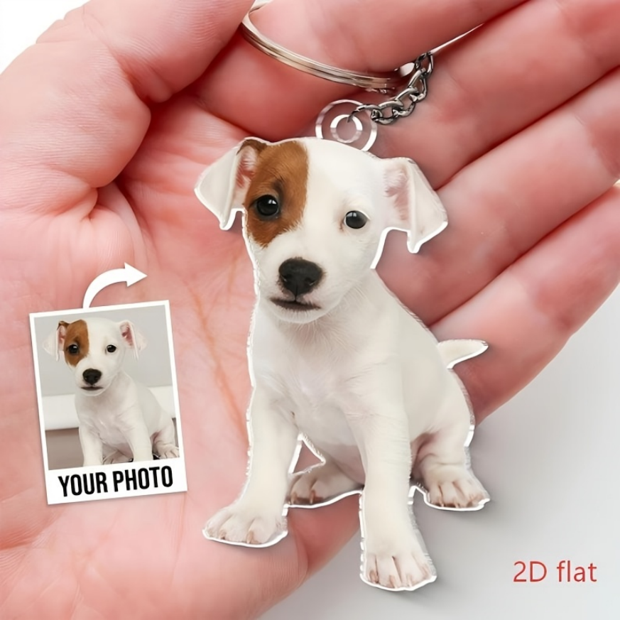 Pet Portrait Custom - Personalized Custom Acrylic Key Chain Upload