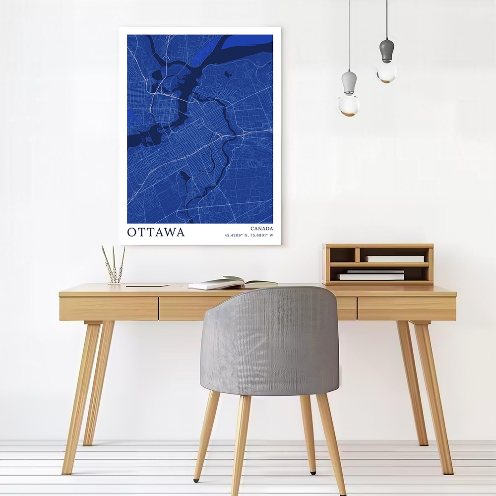 Ottawa City Map Printed Canvas - Custom Map Poster review and price