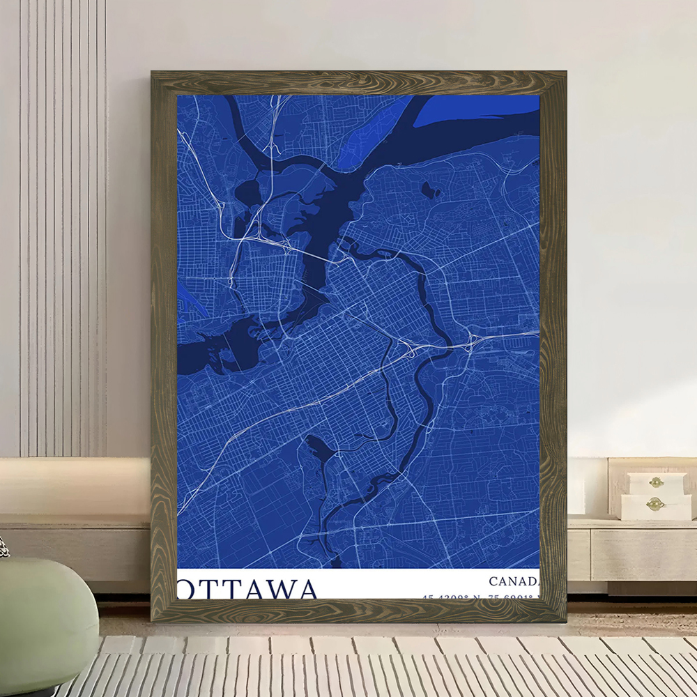 Ottawa City Map Printed Canvas - Custom Map Poster review and price