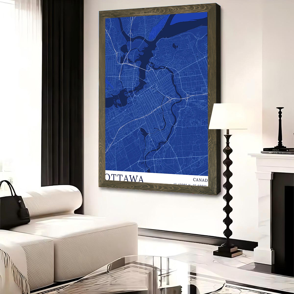 Ottawa City Map Printed Canvas - Custom Map Poster review and price