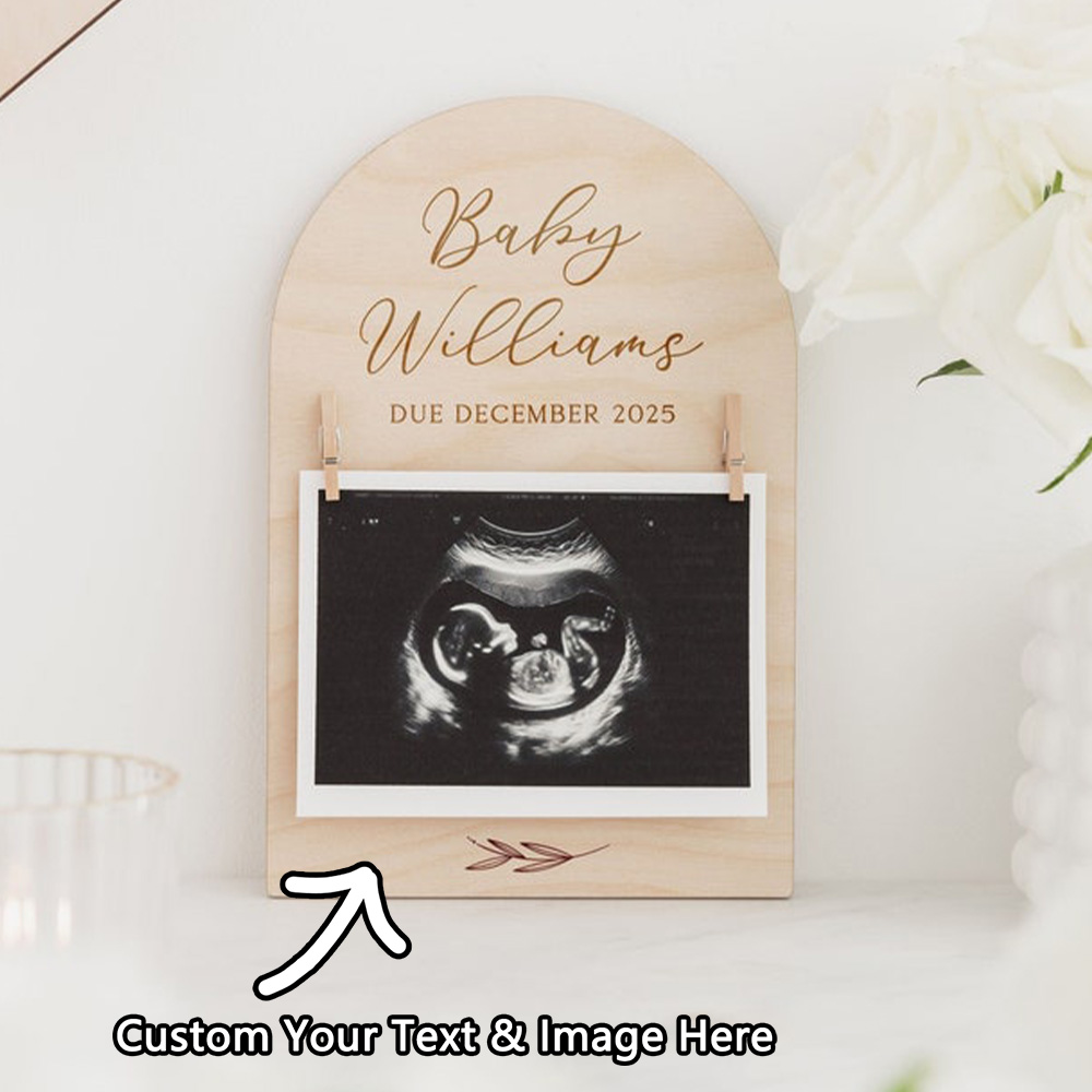Personalised Pregnancy Announc - Engraved Wood Frame review and price