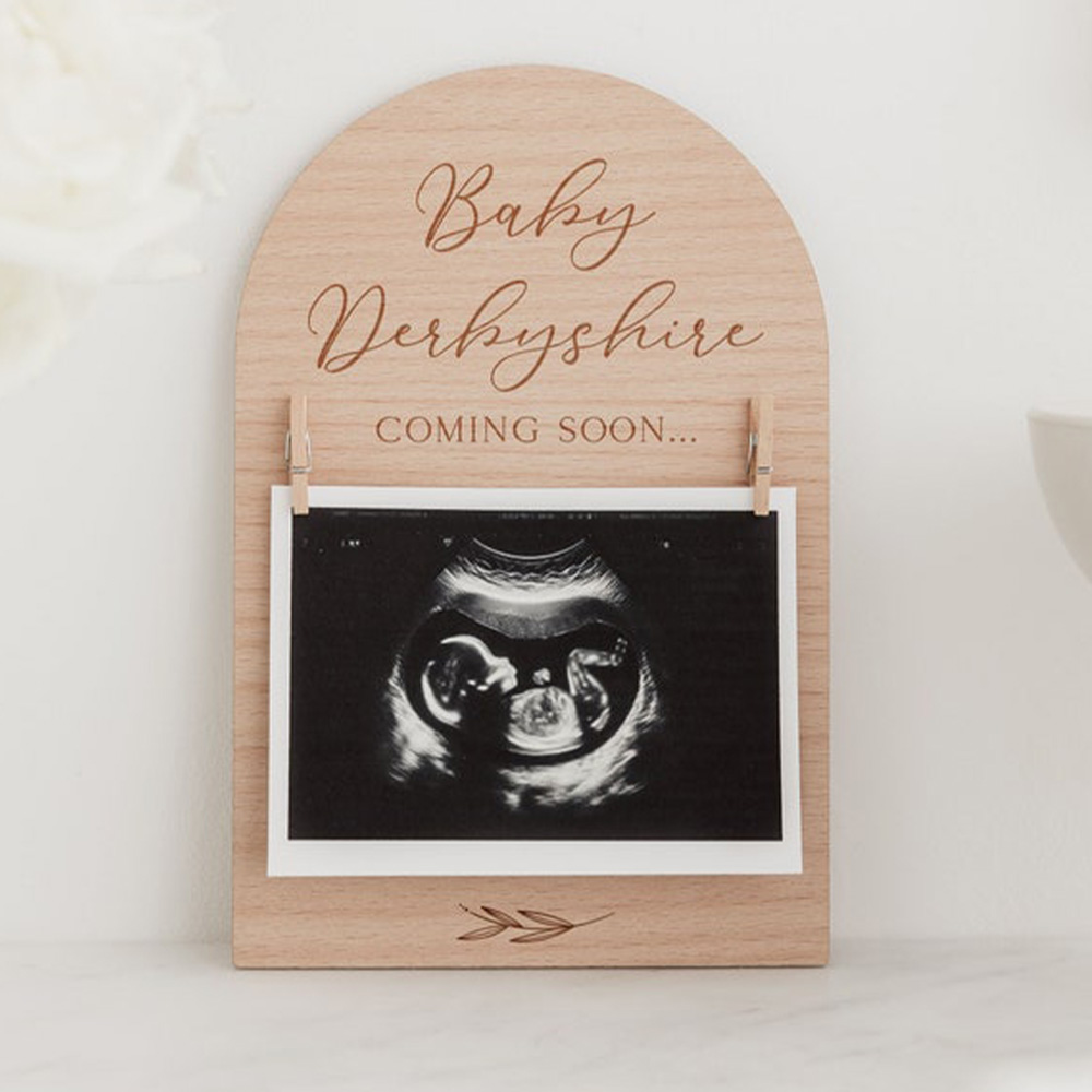 Personalised Pregnancy Announc - Engraved Wood Frame review and price