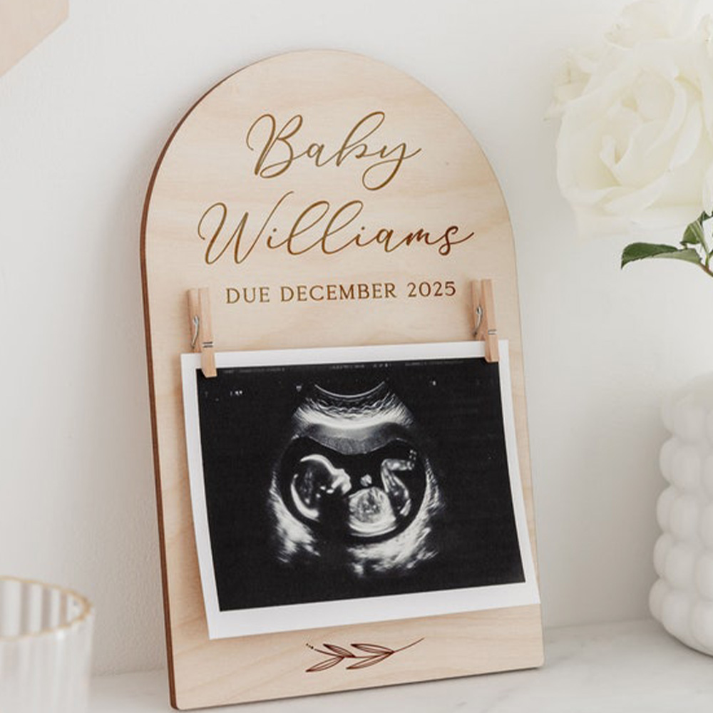 Personalised Pregnancy Announc - Engraved Wood Frame review and price