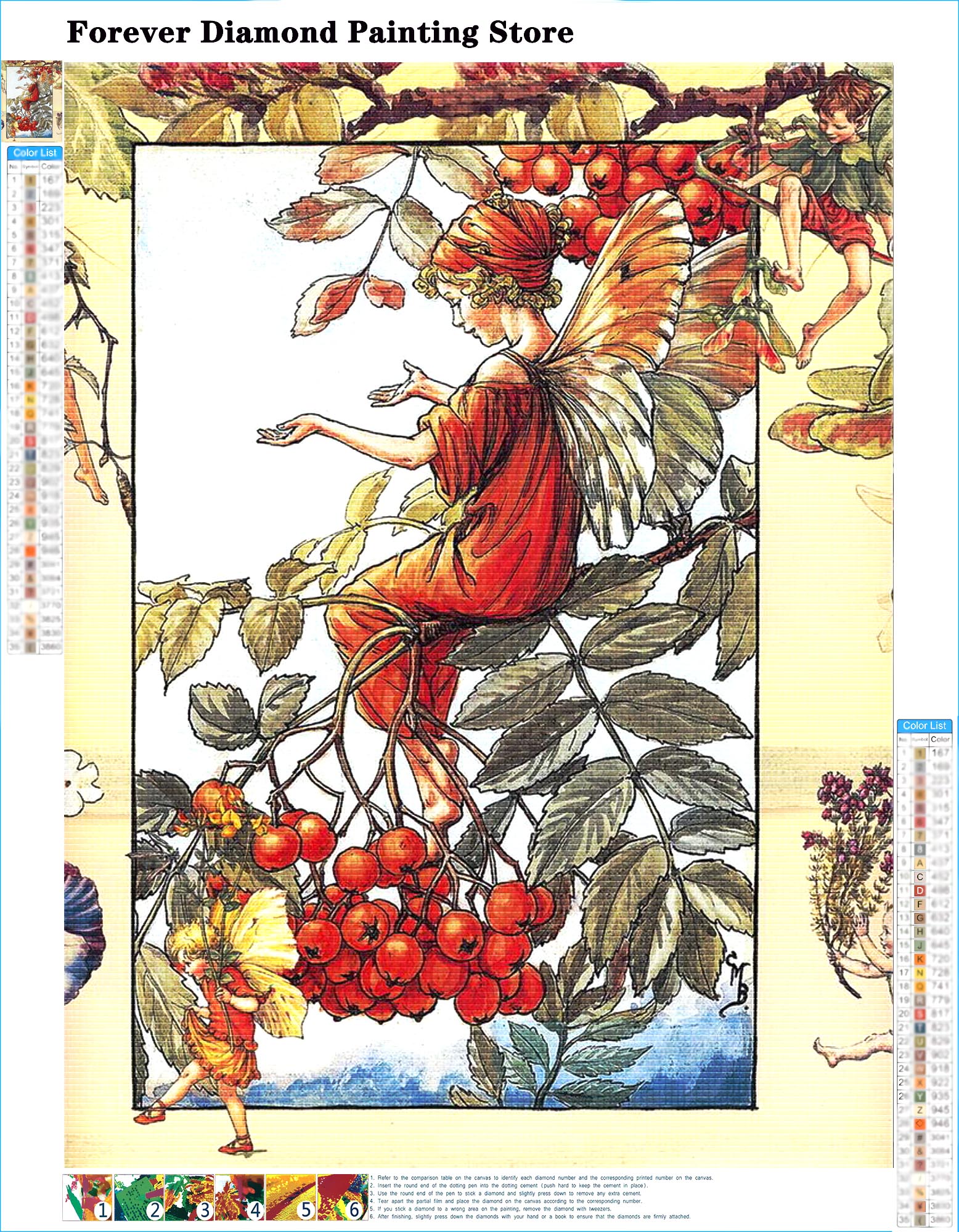 Cicely Mary Barker Artwork Flo - Photo Mosaic Print review and price