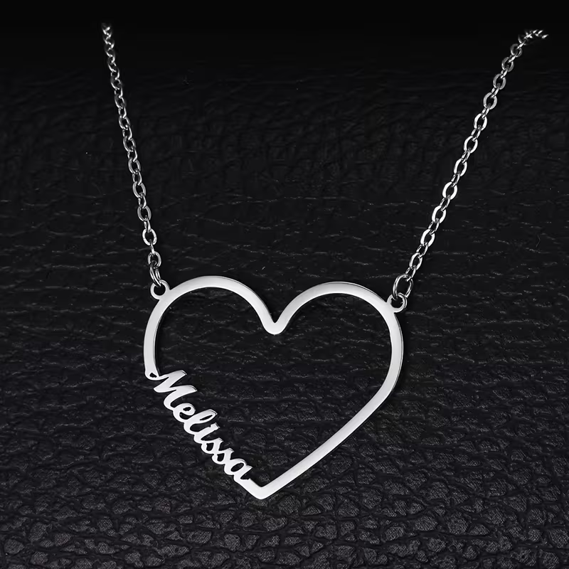 Custom Interlocking Heart Name - Name Necklace Custom review and price