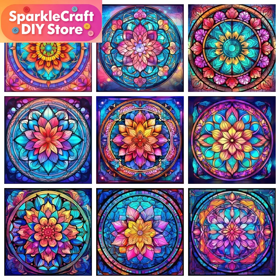 Diamond Painting Mandala Flowe - Photo Mosaic Print review and price
