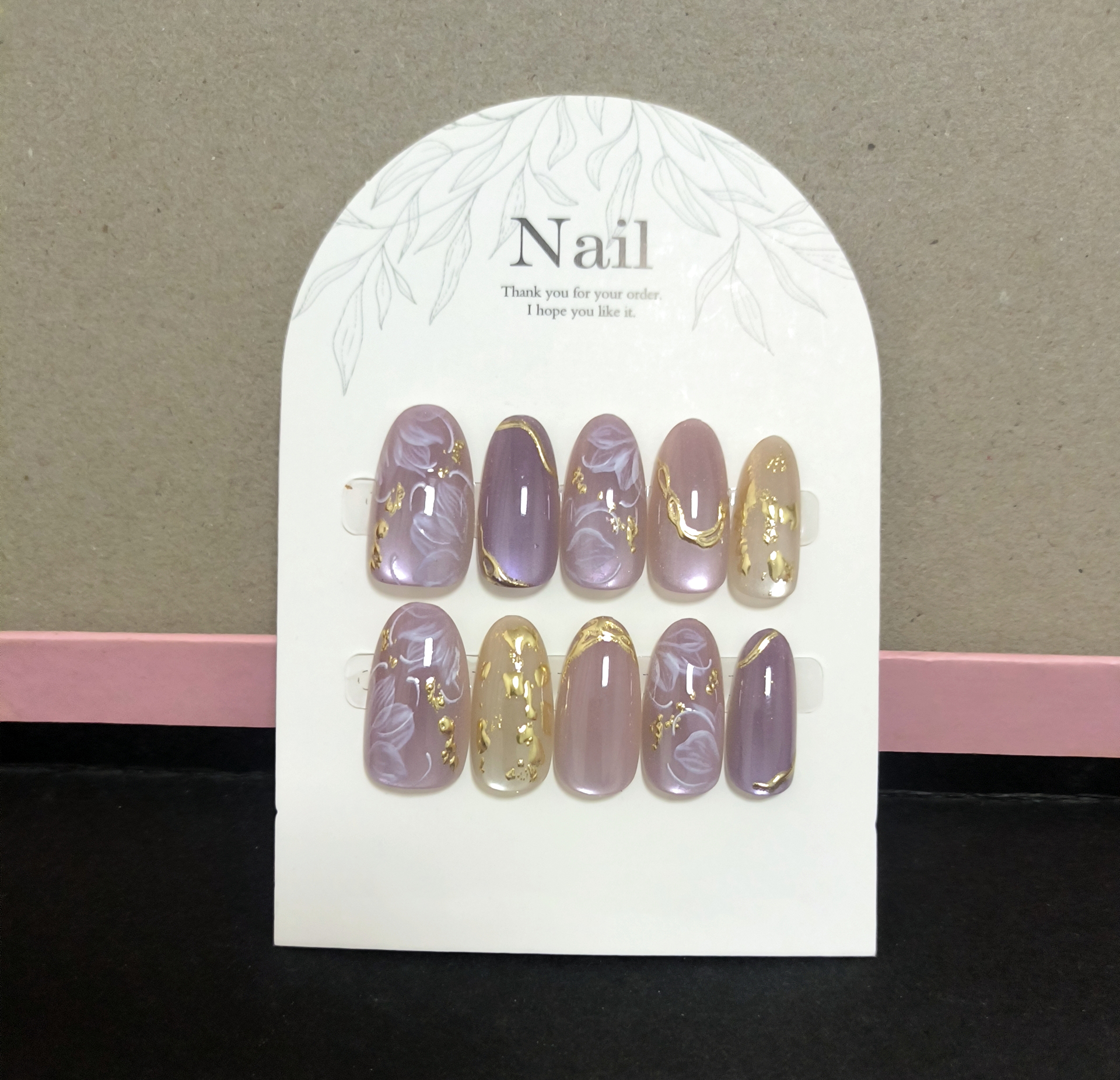 10pcs Handmade Press On Nails  - Pressed Flower Art review and price
