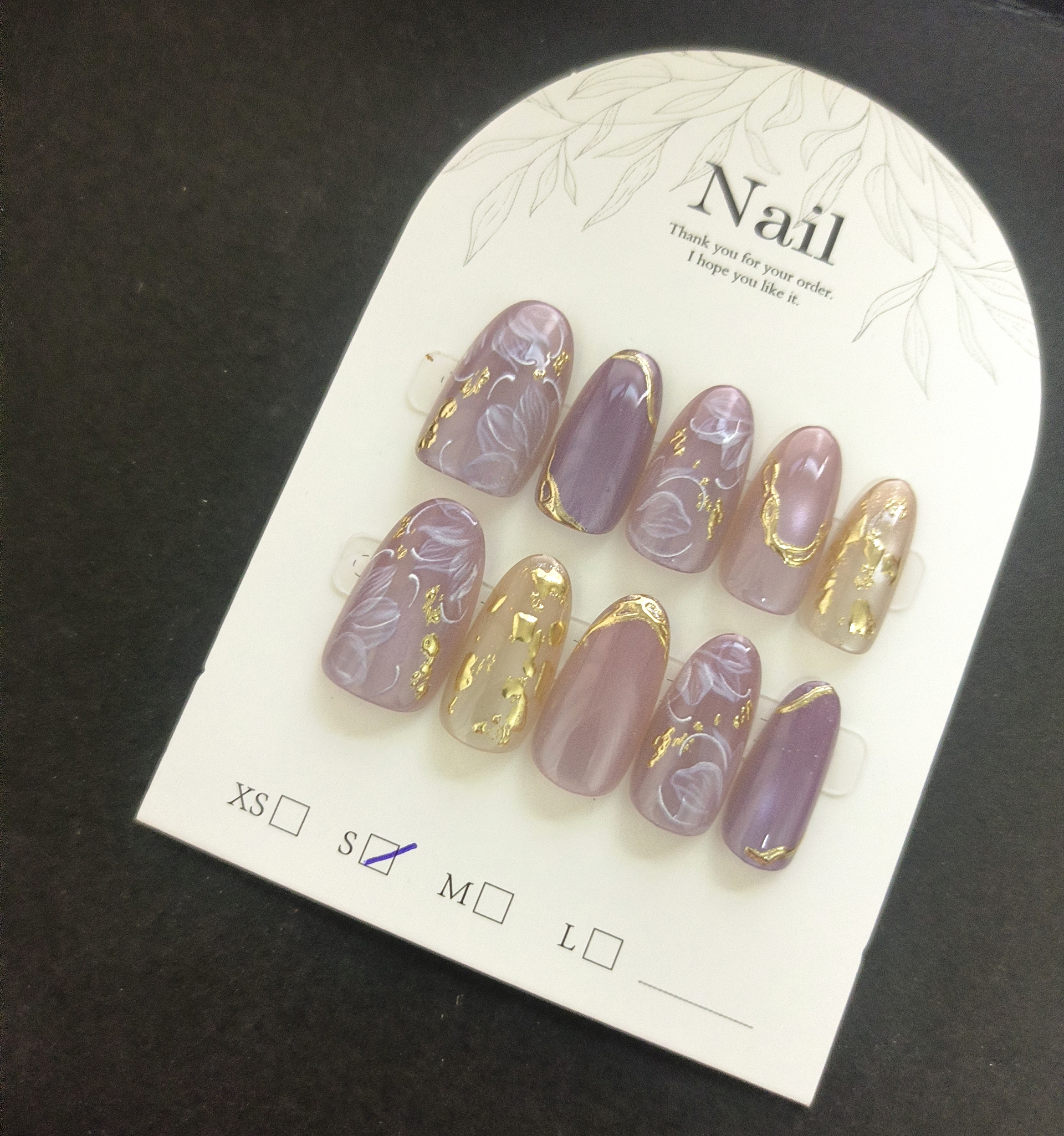 10pcs Handmade Press On Nails  - Pressed Flower Art review and price