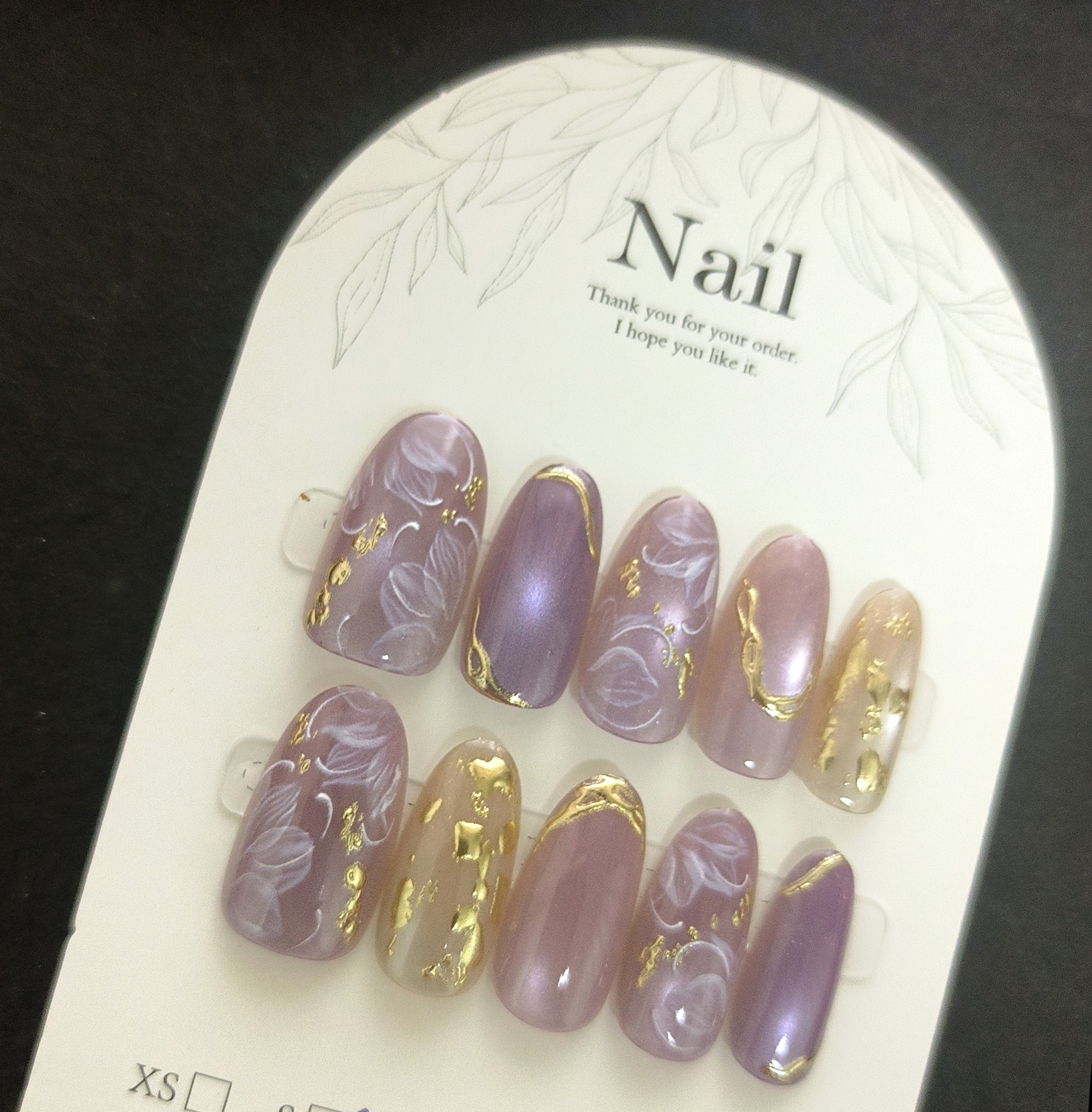 10pcs Handmade Press On Nails  - Pressed Flower Art review and price