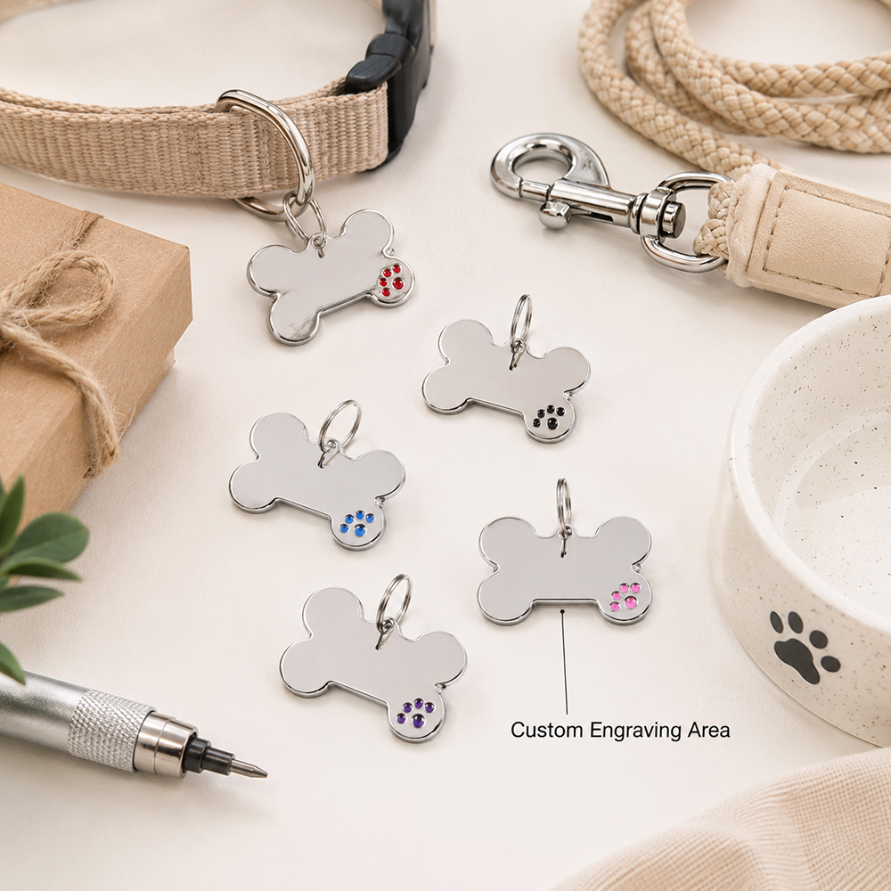 Custom Text Dog Tag Bone Shape - Pet Portrait Custom review and price