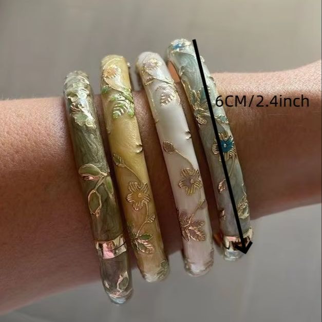4 small floral bracelets ename - Coordinates Bracelet review and price