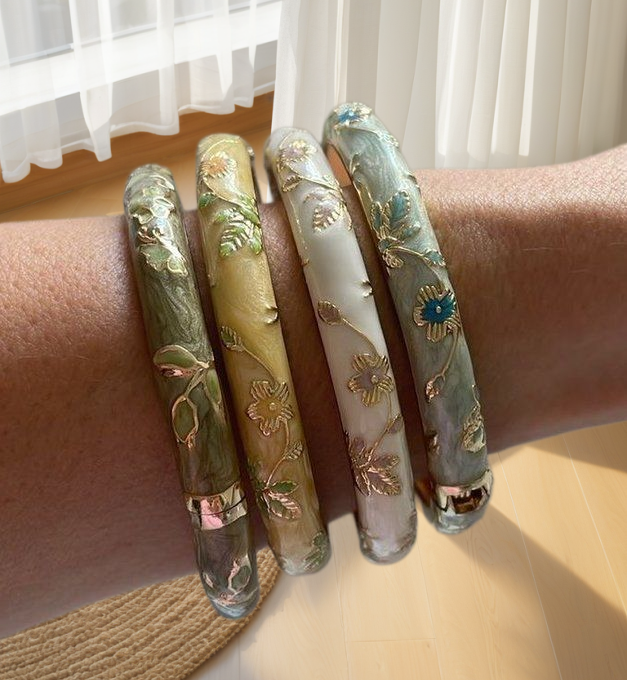 4 small floral bracelets ename - Coordinates Bracelet review and price