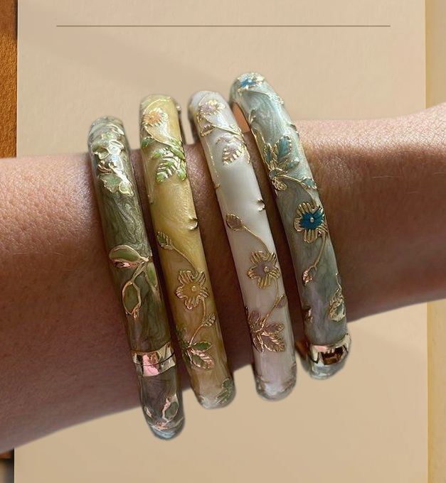4 small floral bracelets ename - Coordinates Bracelet review and price
