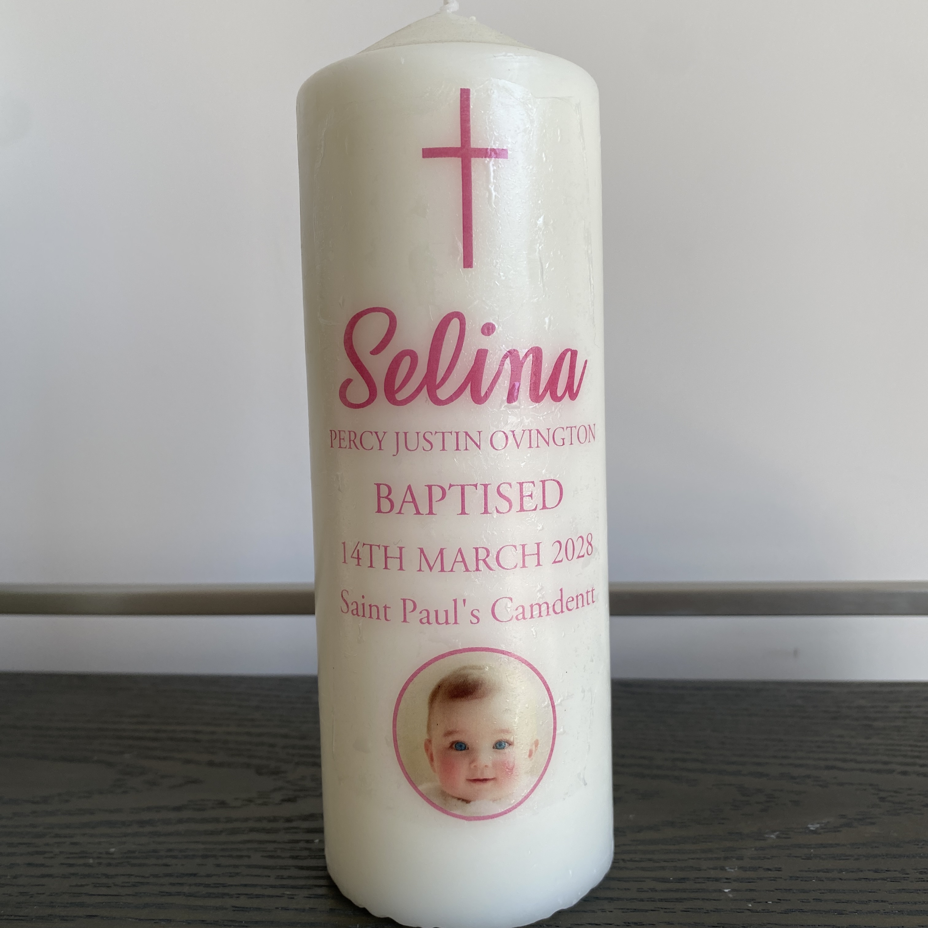 Custom Wedding Photo Stickers  - Personalised Candle Label review and price