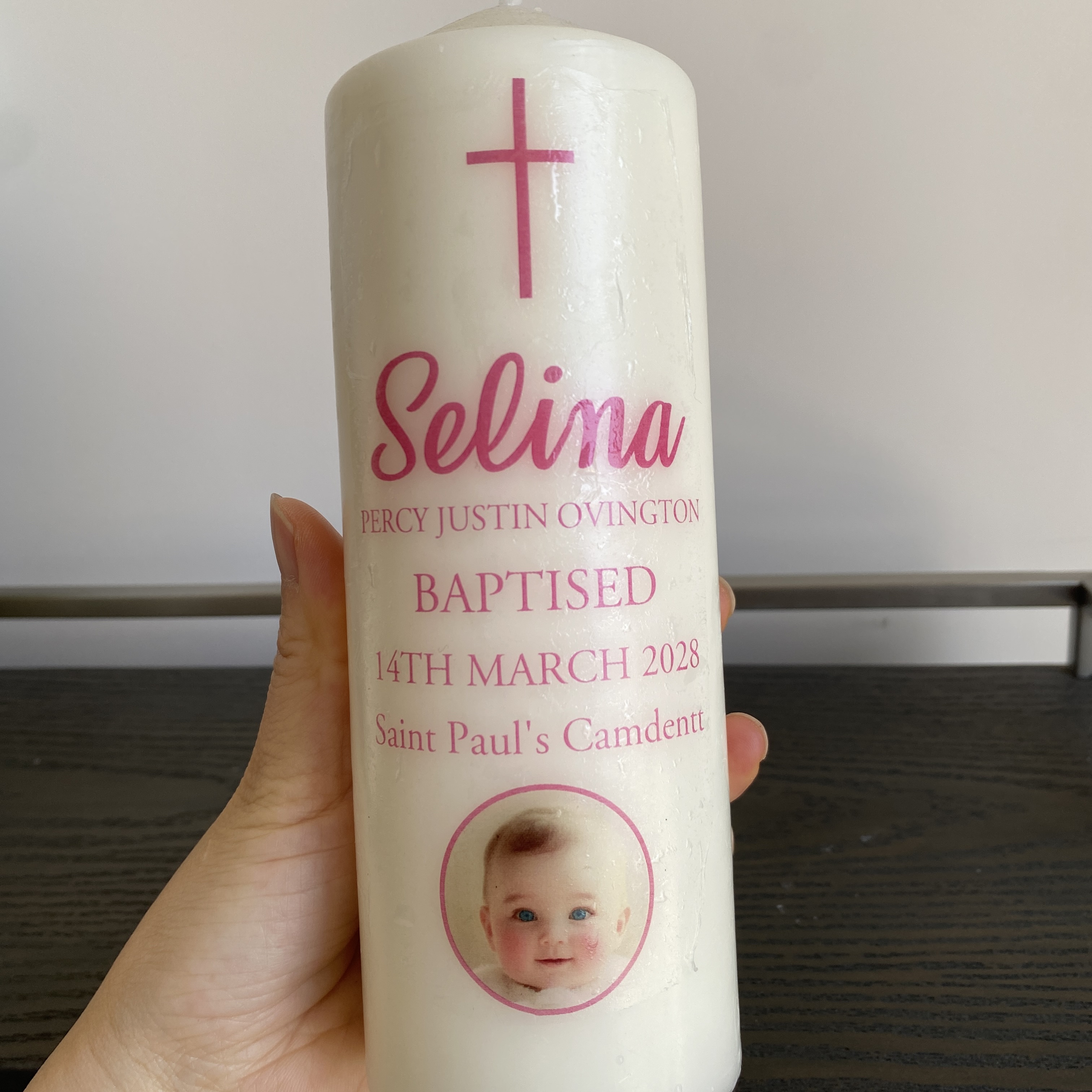 Custom Wedding Photo Stickers  - Personalised Candle Label review and price