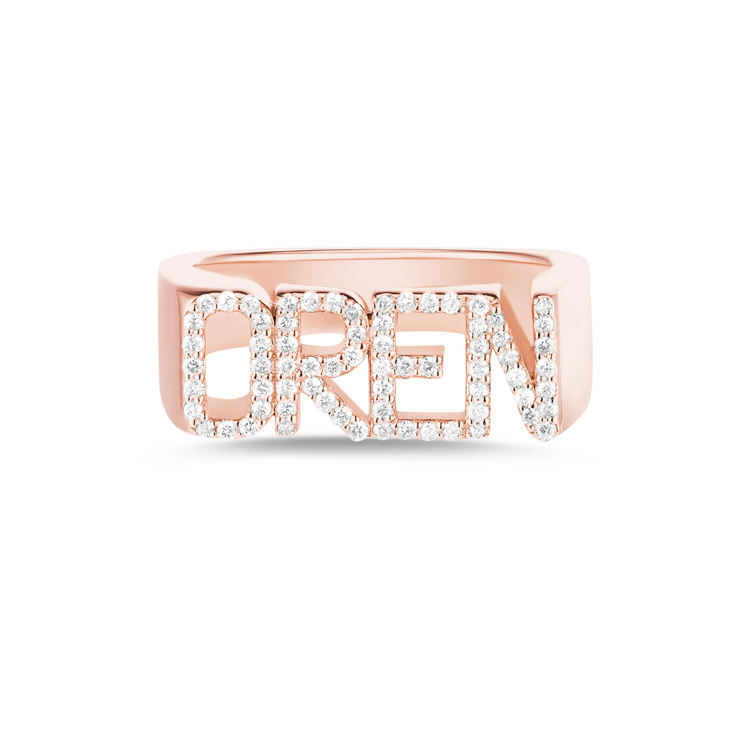 3D Name Ring Custom Diamond Na - Initial Ring Custom review and price
