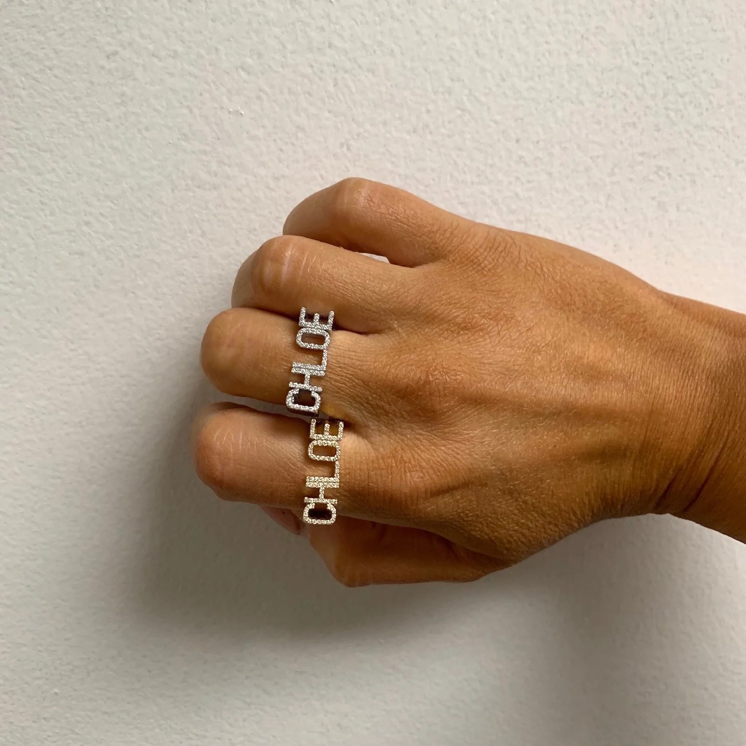 3D Name Ring Custom Diamond Na - Initial Ring Custom review and price