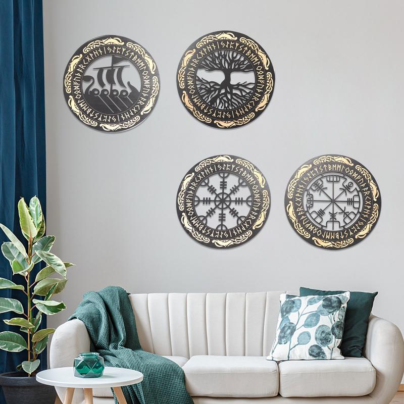 4PCS Set Wall Art Nordic Vikin - Family Tree Print review and price