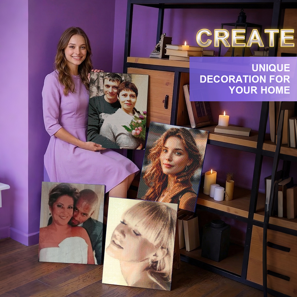 HUACAN 5d Diy Diamond Mosaic C - Photo Mosaic Print review and price
