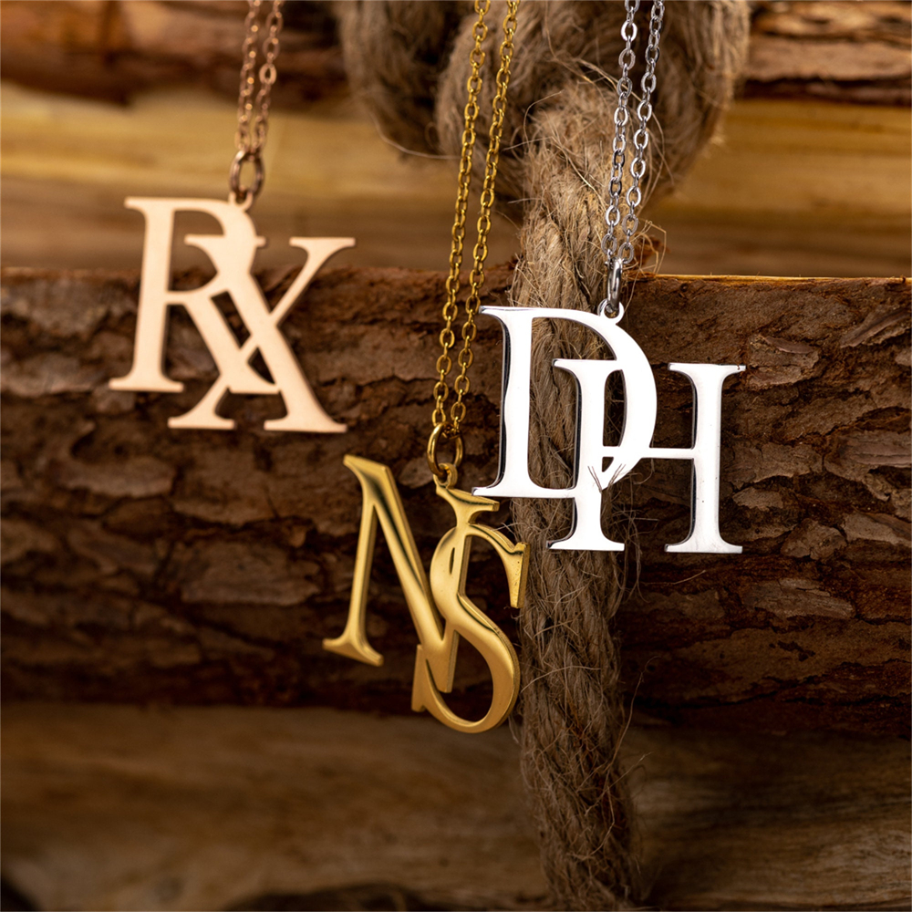 Couples Custom Initial Letter  - Birth Flower Necklace review and price