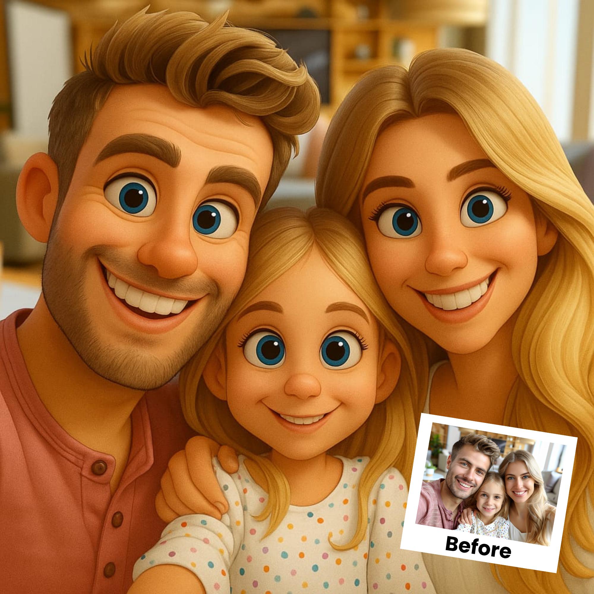 Custom Family Portrait Cartoon - Custom Star Map review and price