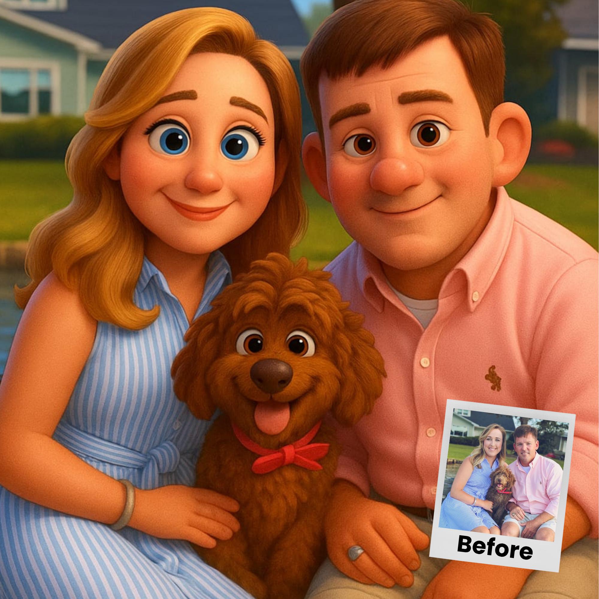 Custom Family Portrait Cartoon - Custom Star Map review and price