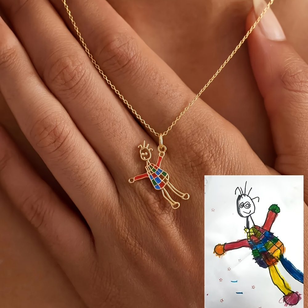 Children's Drawing Making Pend - Name Necklace Custom review and price