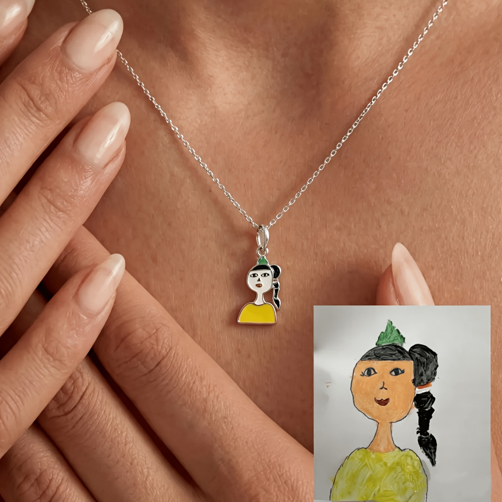 Children's Drawing Making Pend - Name Necklace Custom review and price