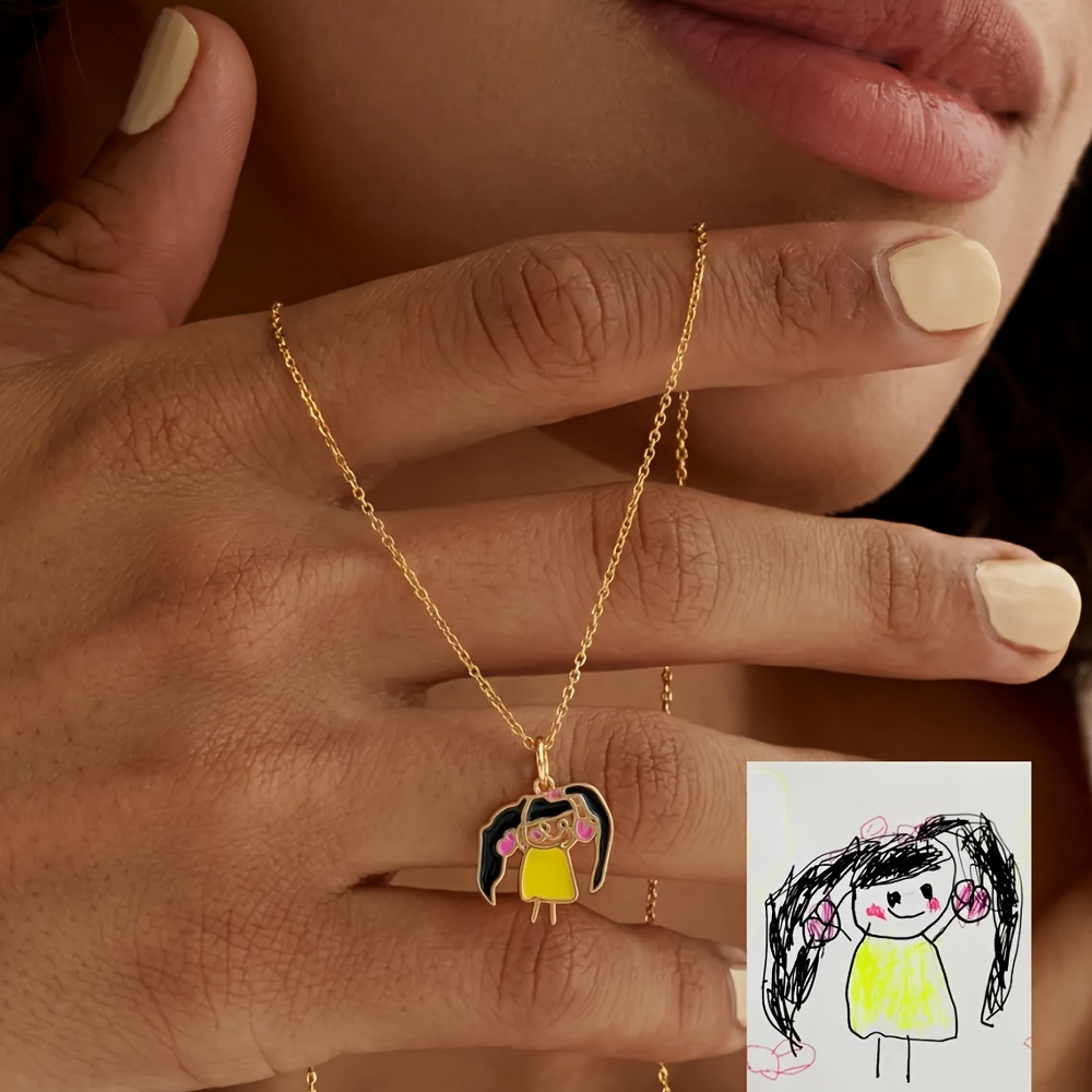 Children's Drawing Making Pend - Name Necklace Custom review and price