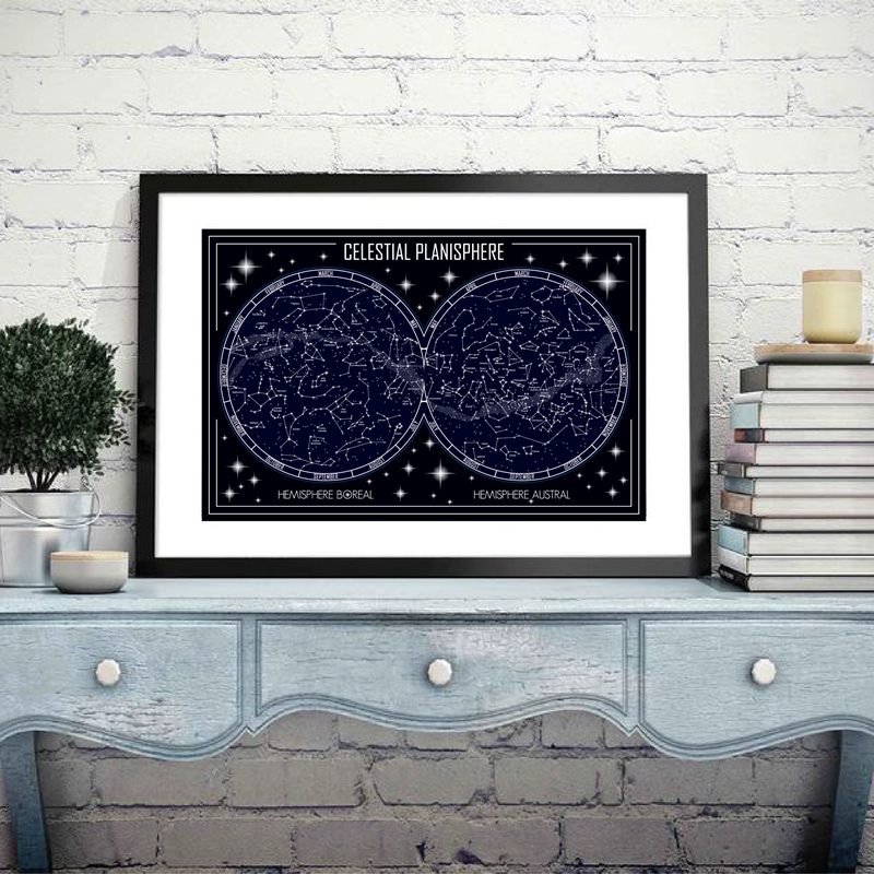 Celestial Planisphere Map Canv - Custom Star Map review and price